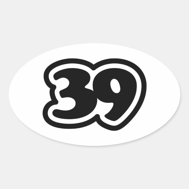 39 Japanese Slang Sankyu Oval Sticker (Front)