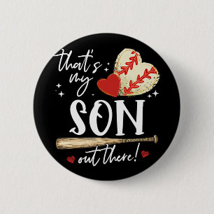 #39;s My Son Out There Baseball Mama Mum Mothers D 6 Cm Round Badge