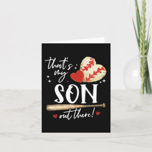 #39;s My Son Out There Baseball Mama Mum Mothers D Card