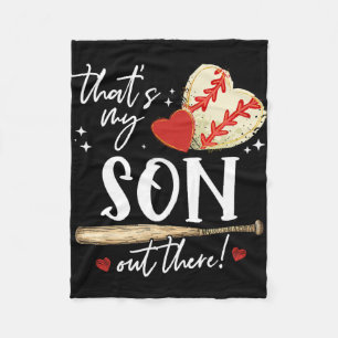 #39;s My Son Out There Baseball Mama Mum Mothers D Fleece Blanket