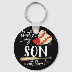#39;s My Son Out There Baseball Mama Mum Mothers D Key Ring