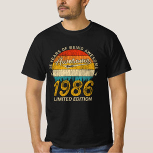 39 Year Old 1986 Retro Awesome 39th Birthday Gift T-Shirt
