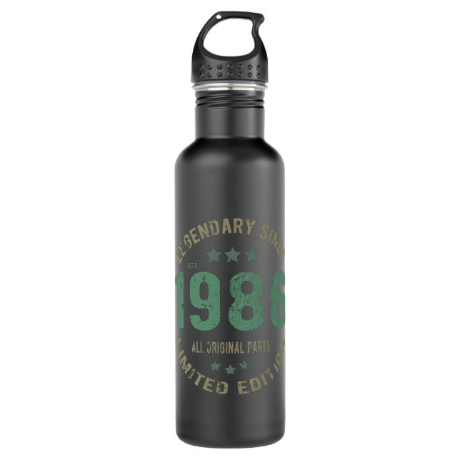 39 Year Old Bday 1986 Legend 39th Birthday Gift 710 Ml Water Bottle (Front)