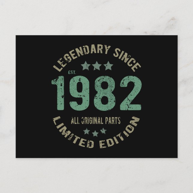 39 Year Old Bday Legend 39th Birthday Postcard (Front)