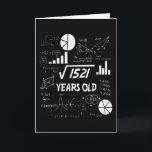 39 Year Old Bday Math Teacher 39th Birthday Gift Card<br><div class="desc">Celebrate birthdays with a clever twist! This funny math design uses equations and square roots to reveal the age, making it the perfect choice for math lovers, teachers, students, and geeks who enjoy a good nerdy joke. Great for milestone birthdays, classroom celebrations, or anyone who appreciates clever humour mixed with...</div>