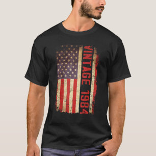 39 Year Old Vintage 1984 American Flag 39th Birth T-Shirt