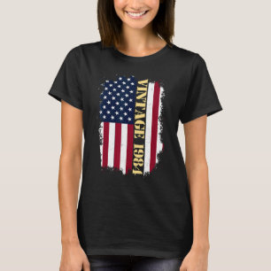 39 Year Old Vintage US Flag 1984 American Flag 39t T-Shirt