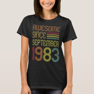39 Years Old 39th Birthday Awesome Since Septembe T-Shirt