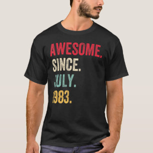 39 Years Old Awesome Since July 1983 39th Birthda T-Shirt