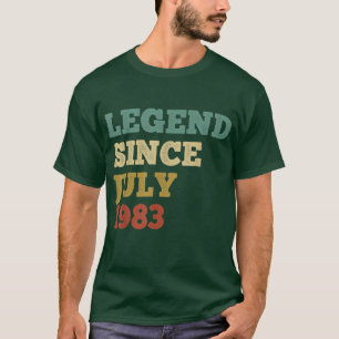 39 Years Old Gifts Legend Since July 1983 39th Bir T-Shirt