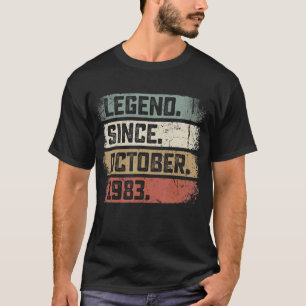 39 Years Old Legend Since October 1983 39th Birth T-Shirt