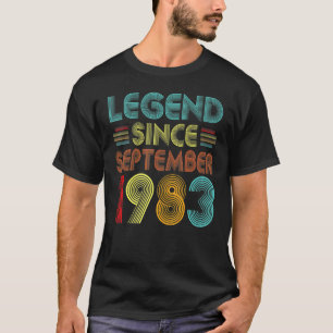 39 Years Old Legend Since September 1983 49th Bir T-Shirt