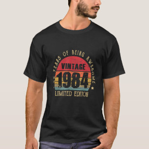 39 Years Old Vintage Awesome Since 1984 39th Birth T-Shirt