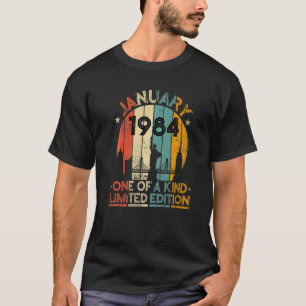 39 Years Old Vintage January 1984 Birthday Men Wom T-Shirt
