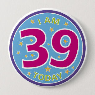 39th Birthday Badge