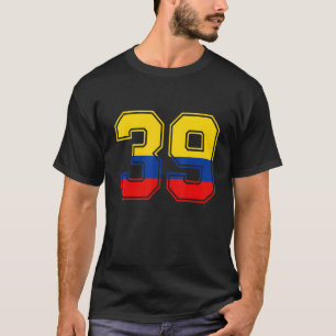 39th Birthday Colombian 39 Years Old Number 39 Col T-Shirt
