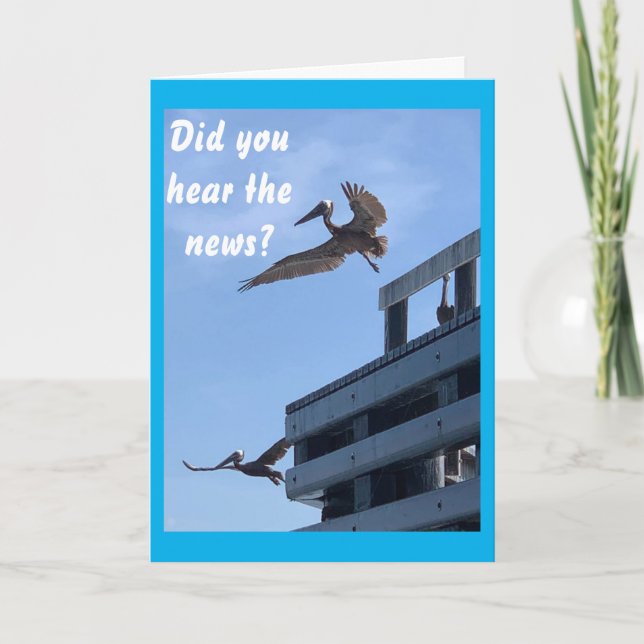 **39TH** BIRTHDAY CRANE HUMOR CARD (Front)
