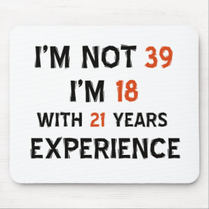 39th birthday designs mouse mat