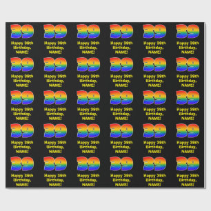 39th Birthday: Fun, Colourful Rainbow Inspired # 3 Wrapping Paper
