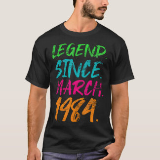39Th Birthday Gifts - Legend Since March 1984  T-Shirt