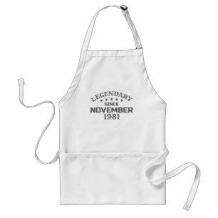 39th Birthday Legendary Since November 1981 Born I Standard Apron