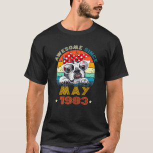 39th Birthday Love Boston Terrier 39 Years Since M T-Shirt