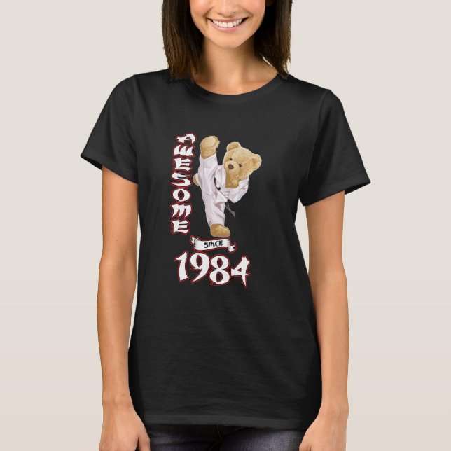 39th Birthday Men Women 1984 Awesome Karate Judo B T-Shirt (Front)
