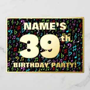 39th Birthday Party — Fun, Colourful Music Symbols