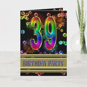 39th Birthday party Invitation