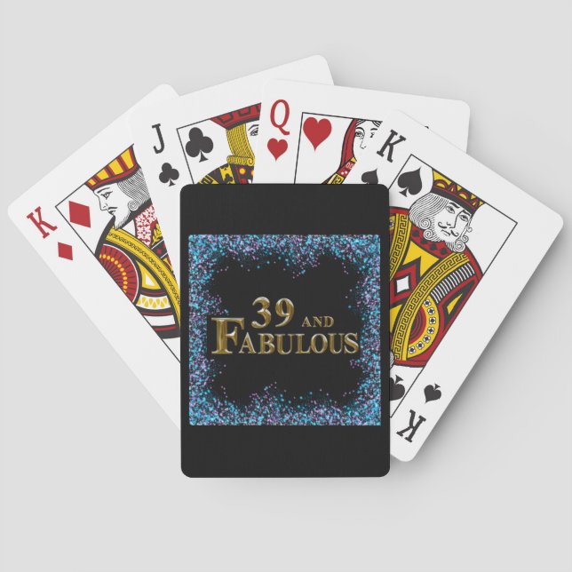 39th  Birthday  Playing Cards (Back)