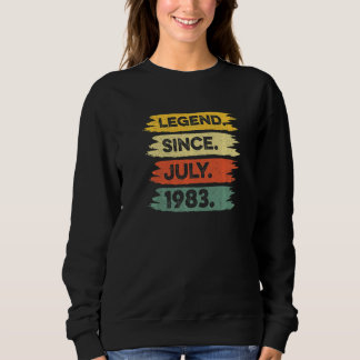 39th Birthday Retro Vintage Legend Since July 1983 Sweatshirt