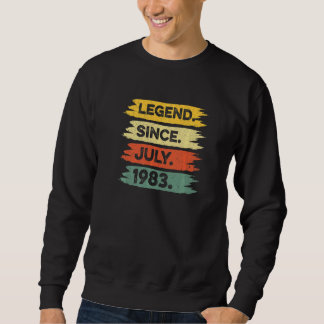 39th Birthday Retro Vintage Legend Since July 1983 Sweatshirt
