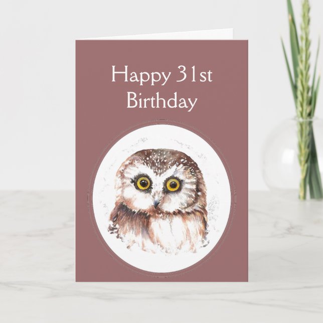 39th Birthday Who Loves You, Cute Owl Humour Card (Front)