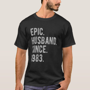 39th Wedding Aniversary For Him Epic Husband Sinc T-Shirt