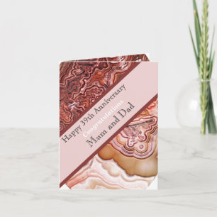 39th Wedding Anniversary Agate Card