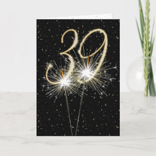39th wedding anniversary sparklers card