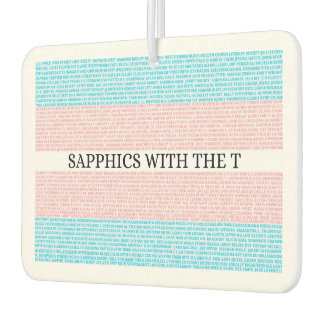 3.0 Sapphics with the T Car Air Freshener