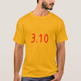 3.10 red text T-Shirt
