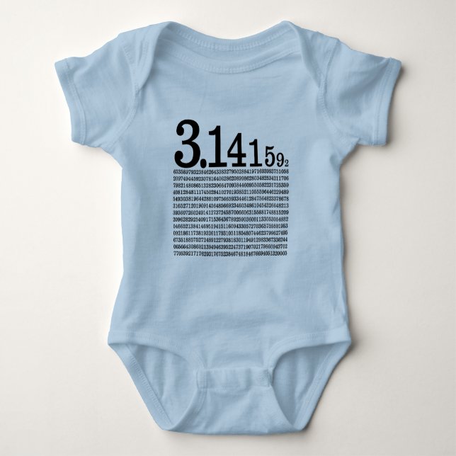 3.1415926 Pi Baby Bodysuit (Front)