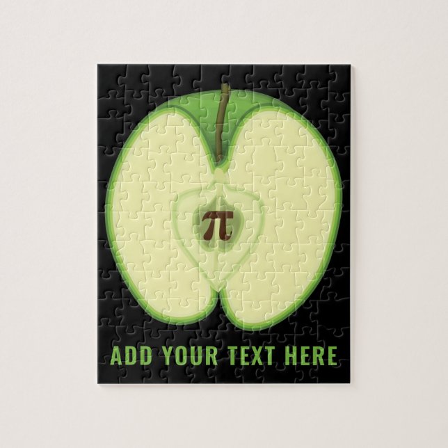 3.14 Apple Pie Pi Pun Funny Math Joke Jigsaw Puzzle (Vertical)