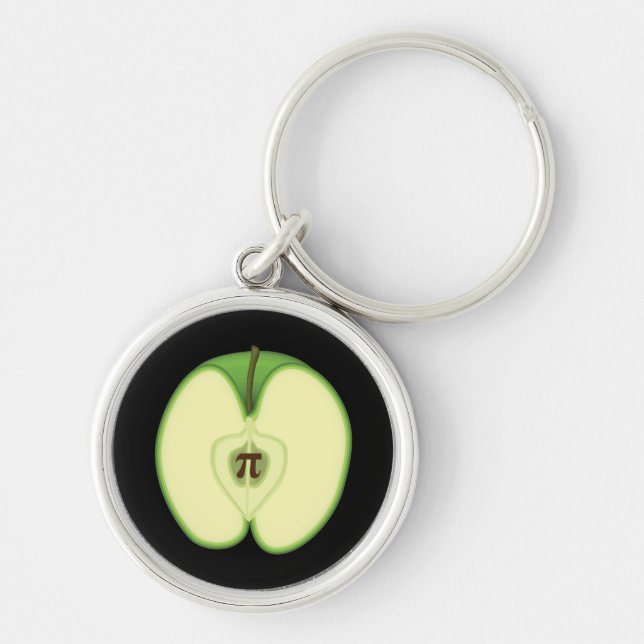 3.14 Apple Pie Pi Pun Funny Math Joke Key Ring (Front)
