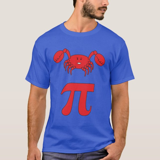 3.14 Crab Pie Pi Pun Funny Math Joke T-Shirt (Front)
