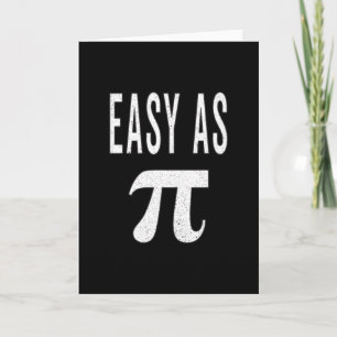 3.14 Distressed Easy As Pie Pi Pun Funny Math Joke Card