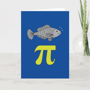 3.14 Fish Pie Pi Pun Funny Math Joke Card
