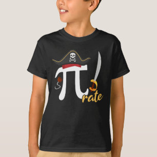 3.14 Girls Boys Pirate Pi Symbol T-Shirt