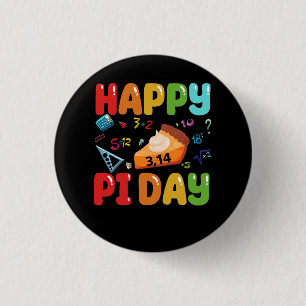 3.14 Happy Pi Day Pie Day Pi Symbol For Math Lover 3 Cm Round Badge