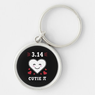 3.14 Heart Cutie Pi Funny Math Joke Key Ring