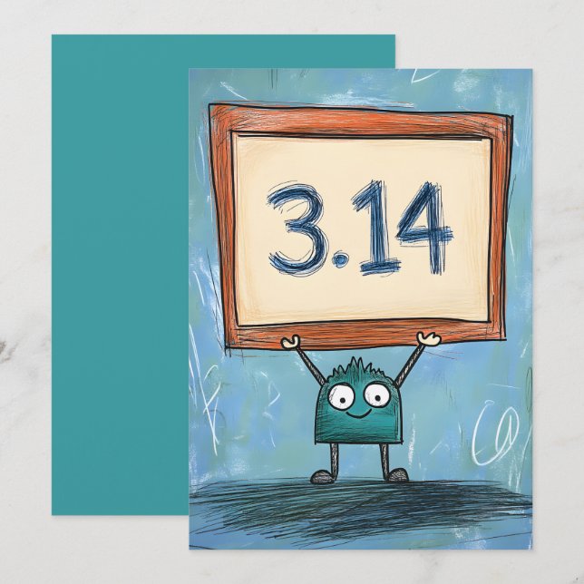 3.14 is Greater Than Just a Slice of Fun Pi Day Invitation (Front/Back)