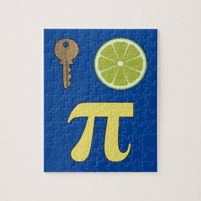 3.14 Key Lime Pie Pi Pun Funny Math Joke Jigsaw Puzzle (Vertical)