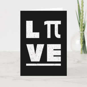 3.14 Love And Live Vintage Distressed Happy Pi Day Card